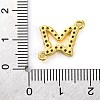 Brass Micro Pave Clear Cubic Zirconia Butterfly Links Connector Charms KK-A230-03C-G-3