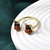 Christmas Brass Enamel Cuff Rings for Women RJEW-L336-04G-01-3