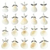 50Pcs 10 Styles Shell & Alloy Pendants PALLOY-CJ00044-1