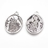 Tibetan Style Alloy Pendants TIBEP-X0185-43AS-2