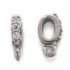 Brass Micro Pave Cubic Zirconia Tube Bails ZIRC-H119-11P-3