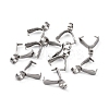 Non-Tarnish 201 Stainless Steel Pinch Bails X-STAS-E076-09-5