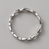 Stainless Steel Olive Branch Wrap Finger Ring for Women RJEW-WH0015-07-1