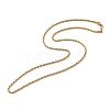 Ion Plating(IP) 304 Stainless Steel Rope Chain Necklaces NJEW-F226-03G-11-2