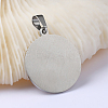 Feng Shui Enamel 304 Stainless Steel Pendants STAS-O079-06P-2