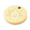 304 Stainless Steel Charms STAS-I327-01G-02-2