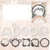 10Pcs 10 Styles Vintage Lace Waterproof PET Stickers Sets DIY-M066-05F-1