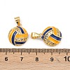 Brass Enamel Cubic Zirconia Pendants KK-L251-34G-3