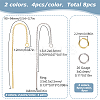 4 Pairs 2 Colors 304 Stainless Steel Earring Findings STAS-LP0001-89-2