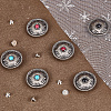 12 Sets 3 Colors Alloy Decorative Rivets BUTT-CP0001-07B-7