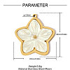 304 Stainless Steel with Resin Pendants RE-OY001-05G-2