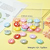 22Pcs 11 Colors Cat Paw Print Food Grade Eco-Friendly Silicone Focal Beads SIL-CJ0001-34-10