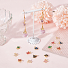 16Pcs 8 Colors Rack Plating Brass Inlaid Cubic Zirconia Charms KK-DC0001-82-5