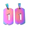Ion Plating(IP) 304 Stainless Steel Pendants STAS-O127-A01-4