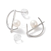 Natural Pearl Stud Earrings for Women EJEW-C083-02P-2