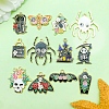 12Pcs Halloween Theme Alloy Enamel Pendants ENAM-G231-01G-1