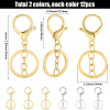 24Pcs 2 Caolors Alloy Keychain Clasps KEYC-SC0001-81-2