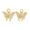 Brass Micro Pave Clear Cubic Zirconia Pendants KK-P275-35G-1