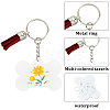 DIY Blank Double-sided Heat Transfer Aluminium Pendant Keychain Making Kits DIY-SP0005-26C-6