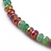 Faceted Rondelle Glass Beads Stretch Bracelets BJEW-JB05793-4