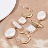 Zinc Alloy Dangle Stud Earrings EJEW-L314-01A-3