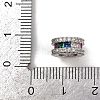 Brass Cubic Zirconia European Beads KK-L236-10P-3