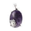 Natural Amethyst Pendants G-C235-03H-RS-2