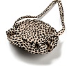 Leopard Print Pattern Fabric Rose Tie Choker Necklaces for Women LS-NJEW-Z022-01H-3