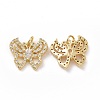 Brass Cubic Zirconia Pendants ZIRC-I062-26G-2