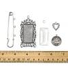DIY Rectangle Pendant Making Kits DIY-FS0009-40-5