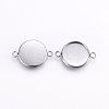 Tarnish Resistant 304 Stainless Steel Cabochon Connector Settings STAS-I095-28P-C-1