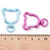 Spray Painted Eco-Friendly Alloy Swivel Snap Hook Clasps PALLOY-T090-07-NR-3