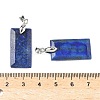 Dyed Natural Lapis Lazuli Faceted Pendants G-L623-03P-05-3