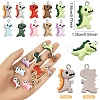 20Pcs 10 Colors Opaque Resin Pendants RESI-YW0004-42-2