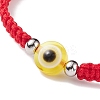 2Pcs 2 Style Resin Evil Eye Braided Bead Bracelets Set BJEW-JB08425-6