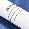 Tarnish Resistant Trendy Men's 304 Stainless Steel Snake Chain Necklaces NJEW-M065-A-01-2