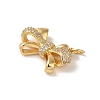 Rack Plating Brass Micro Pave Clear Cubic Zirconia Pendants KK-S366-22G-2