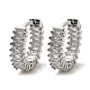 Brass Micro Pave Cubic Zirconia Hoop Earrings EJEW-M082-11P-3