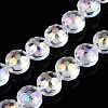 Electroplate Glass Beads Strands EGLA-Q084-12mm-10-1