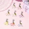 8Pcs 8 Colors Flower Acrylic Pendant Decorations HJEW-FS00034-01-8
