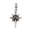 Star 316 Surgical Stainless Steel Cubic Zirconia Pendant Decoration STAS-Z165-16AS-A01-1