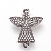 Long-Lasting Plated Brass Micro Pave Cubic Zirconia Links ZIRC-S053-17B-1