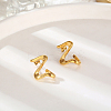 304 Stainless Steel Wave Stud Earrings for Women FB4833-1-1