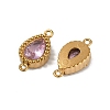 Ion Plating(IP) 304 Stainless Steel Cubic Zirconia Teardrop Links Connector Charms STAS-K256-23G-02-2