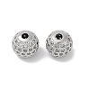Brass Pave Clear Cubic Zirconia Beads LS-KK-Q030-12P-1