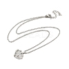 Heart Brass Micro Pave Clear Cubic Zirconia for Women NJEW-B100-07P-2