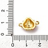 Brass Micro Pave Clear Cubic Zirconia Connector Charms KK-I276-12G-01-3