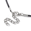 Glass Seed Cross Pendant Necklaces NJEW-MZ00025-02-5