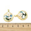 Brass Enamel Pendants KK-Z083-11G-3