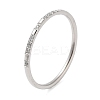304 Stainless Steel Micro Pave Clear Cubic Zirconia Finger Rings RJEW-B068-01C-P-1